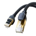 Kabel sieciowy kat. 8 Baseus Ethernet RJ45, 40Gbps, 2m (czarny)