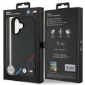 Oryginalne Etui IPHONE 16 BMW Hardcase M Carbon Tricolor Line MagSafe (BMHMP16S23PUDTK) czarne