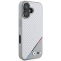 Oryginalne Etui IPHONE 16 BMW Hardcase M Carbon Tricolor Line MagSafe (BMHMP16S23PUDTS) szare