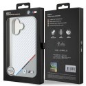 Oryginalne Etui IPHONE 16 BMW Hardcase M Carbon Tricolor Line MagSafe (BMHMP16S23PUDTS) szare