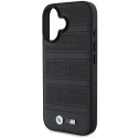 Oryginalne Etui IPHONE 16 BMW Hardcase M Perforated & Stitched Line MagSafe (BMHMP16S23PUSPK) czarne