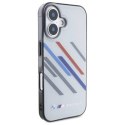 Oryginalne Etui IPHONE 16 BMW Hardcase Motosport IML Random Stripes (BMHCP16S23HTRAG) szare