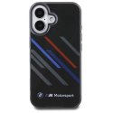 Oryginalne Etui IPHONE 16 BMW Hardcase Motosport IML Random Stripes (BMHCP16S23HTRAK) czarne