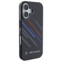 Oryginalne Etui IPHONE 16 BMW Hardcase Motosport IML Random Stripes (BMHCP16S23HTRAK) czarne