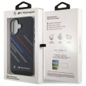 Oryginalne Etui IPHONE 16 BMW Hardcase Motosport IML Random Stripes (BMHCP16S23HTRAK) czarne