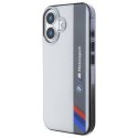 Oryginalne Etui IPHONE 16 BMW Hardcase Motosport IML Vertical Stripe (BMHCP16S23HTFEG) szare