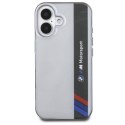 Oryginalne Etui IPHONE 16 BMW Hardcase Motosport IML Vertical Stripe (BMHCP16S23HTFEG) szare