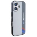 Oryginalne Etui IPHONE 16 BMW Hardcase Motosport IML Vertical Stripe (BMHCP16S23HTFEG) szare