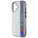 Oryginalne Etui IPHONE 16 BMW Hardcase Motosport IML Vertical Stripe (BMHCP16S23HTFEG) szare