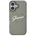 Oryginalne Etui IPHONE 16 Guess Hardcase IML Heart (GUHCP16SHCHGSPK) czarne