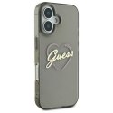 Oryginalne Etui IPHONE 16 Guess Hardcase IML Heart (GUHCP16SHCHGSPK) czarne