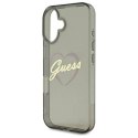 Oryginalne Etui IPHONE 16 Guess Hardcase IML Heart (GUHCP16SHCHGSPK) czarne