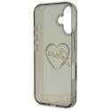 Oryginalne Etui IPHONE 16 Guess Hardcase IML Heart (GUHCP16SHCHGSPK) czarne