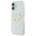 Oryginalne Etui IPHONE 16 Guess Hardcase IML Heart (GUHCP16SHCHGSPT) transparentne