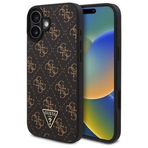 Oryginalne Etui IPHONE 16 Guess Hardcase New 4G Triangle (GUHCP16SPG4GPK) czarne