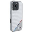 Oryginalne Etui IPHONE 16 PRO BMW Hardcase M Carbon Tricolor Line MagSafe (BMHMP16L23PUDTS) szare