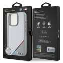 Oryginalne Etui IPHONE 16 PRO BMW Hardcase M Carbon Tricolor Line MagSafe (BMHMP16L23PUDTS) szare