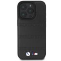 Oryginalne Etui IPHONE 16 PRO BMW Hardcase M Perforated & Stitched Line MagSafe (BMHMP16L23PUSPK) czarne