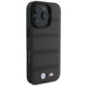 Oryginalne Etui IPHONE 16 PRO BMW Hardcase M Perforated & Stitched Line MagSafe (BMHMP16L23PUSPK) czarne