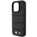 Oryginalne Etui IPHONE 16 PRO BMW Hardcase M Perforated & Stitched Line MagSafe (BMHMP16L23PUSPK) czarne