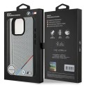 Oryginalne Etui IPHONE 16 PRO BMW Hardcase M Perforated Tricolor Line MagSafe (BMHMP16L23PUPDG) szare