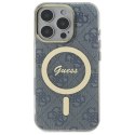 Oryginalne Etui IPHONE 16 PRO Guess Hardcase IML 4G MagSafe (GUHMP16LH4STB) niebieskie