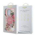 Oryginalne Etui IPHONE 16 PRO Guess Hardcase IML Flower & Tonal Circle MagSafe (GUHMP16LHFWBDCEP) różowe