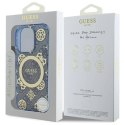 Oryginalne Etui IPHONE 16 PRO Guess Hardcase IML Peony On 4G Background MagSafe (GUHMP16LH4PYEEB) niebieskie