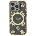 Oryginalne Etui IPHONE 16 PRO Guess Hardcase IML Peony On 4G Background MagSafe (GUHMP16LH4PYEEW) brązowe