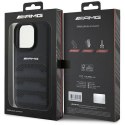 Oryginalne Etui IPHONE 16 PRO Mercedes AMG Hardcase Leather Debossed Lines Black Logo (AMHCP16LGSEBK) czarne