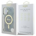 Oryginalne Etui IPHONE 16 Guess Hardcase IML 4G MagSafe (GUHMP16SH4STB) niebieskie