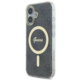 Oryginalne Etui IPHONE 16 Guess Hardcase IML 4G MagSafe (GUHMP16SH4STK) czarne