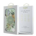 Oryginalne Etui IPHONE 16 Guess Hardcase IML Flower & Tonal Circle MagSafe (GUHMP16SHFWBDCEN) zielone