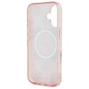 Oryginalne Etui IPHONE 16 Guess Hardcase IML Peony On 4G Background MagSafe (GUHMP16SH4PYEEP) różowe