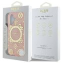 Oryginalne Etui IPHONE 16 Guess Hardcase IML Peony On 4G Background MagSafe (GUHMP16SH4PYEEP) różowe