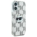 Oryginalne Etui IPHONE 16 Karl Lagerfeld Hardcase IML Choupette Head Electroplated (KLHCP16SHKLPCHT) transparentne