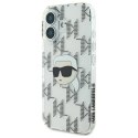 Oryginalne Etui IPHONE 16 Karl Lagerfeld Hardcase IML Karl Head Electroplated (KLHCP16SHKLPKHT) transparentne