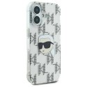 Oryginalne Etui IPHONE 16 Karl Lagerfeld Hardcase IML Karl Head Electroplated (KLHCP16SHKLPKHT) transparentne