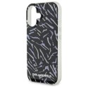 Oryginalne Etui IPHONE 16 Karl Lagerfeld Zebra With Cord (KLHCP16SHZBPKCCU) fioletowe