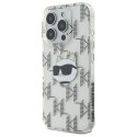 Oryginalne Etui IPHONE 16 PRO Karl Lagerfeld Hardcase IML Choupette Head Electroplated (KLHCP16LHKLPCHT) transparentne