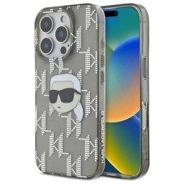 Oryginalne Etui IPHONE 16 PRO Karl Lagerfeld Hardcase IML Karl Head Electroplated (KLHCP16LHKLPKHK) czarne