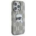 Oryginalne Etui IPHONE 16 PRO Karl Lagerfeld Hardcase IML Karl Head Electroplated (KLHCP16LHKLPKHK) czarne