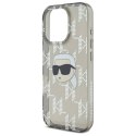 Oryginalne Etui IPHONE 16 PRO Karl Lagerfeld Hardcase IML Karl Head Electroplated (KLHCP16LHKLPKHK) czarne