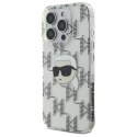 Oryginalne Etui IPHONE 16 PRO Karl Lagerfeld Hardcase IML Karl Head Electroplated (KLHCP16LHKLPKHT) transparentne