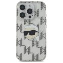 Oryginalne Etui IPHONE 16 PRO Karl Lagerfeld Hardcase IML Karl Head Electroplated (KLHCP16LHKLPKHT) transparentne