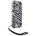 Oryginalne Etui IPHONE 16 PRO Karl Lagerfeld Hardcase IML Zebra Pattern & Cord (KLHCP16LHZBPKCCK) czarne