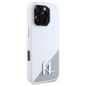 Oryginalne Etui IPHONE 16 PRO Karl Lagerfeld Hardcase Silicone Shadow Metal Initial MagSafe (KLHMP16LSCMKMPCH) białe