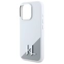 Oryginalne Etui IPHONE 16 PRO Karl Lagerfeld Hardcase Silicone Shadow Metal Initial MagSafe (KLHMP16LSCMKMPCH) białe