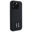 Oryginalne Etui IPHONE 16 PRO Karl Lagerfeld Hardcase Silicone Shadow Metal Initial MagSafe (KLHMP16LSCMKMPCK) czarne