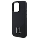 Oryginalne Etui IPHONE 16 PRO Karl Lagerfeld Hardcase Silicone Shadow Metal Initial MagSafe (KLHMP16LSCMKMPCK) czarne